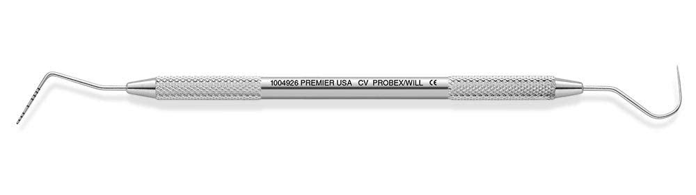 Premier Dental 1004926 Clear View Williams Double End Probe Standard Handle Premier Dental 1004926 Clear View Williams Double End Probe Standard Handle